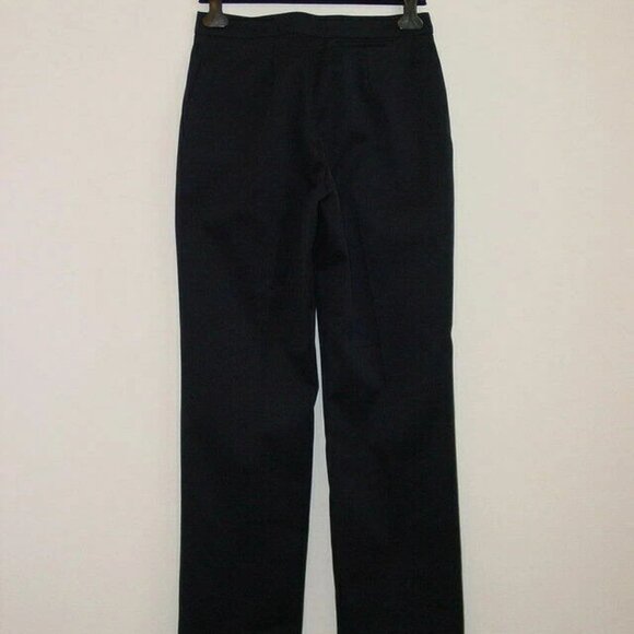 NWT OSCAR DE LA RENTA Blue Cotton Straight Leg Pants 8 - Picture 1 of 4